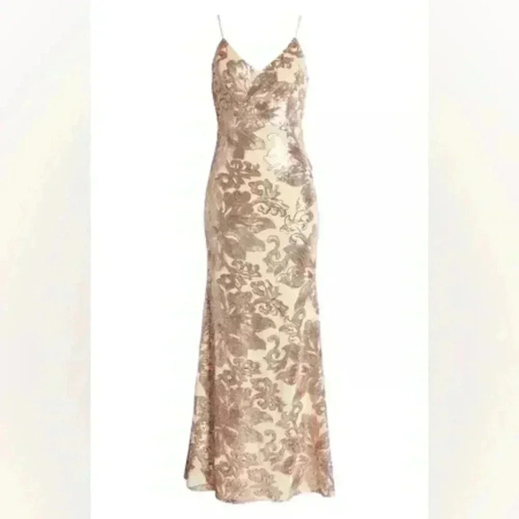 Lulu's Love to You Velvet Sequin Gown - Picture 1 of 3